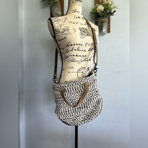 Myra Bag Black and White Crossbody Bag